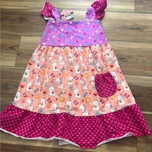 NWT Jelly The Pug Purple and Pink Unicorn Dress